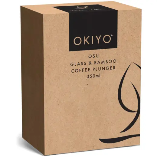 Okiyo Osu Glass & Bamboo Coffee Plunger Box